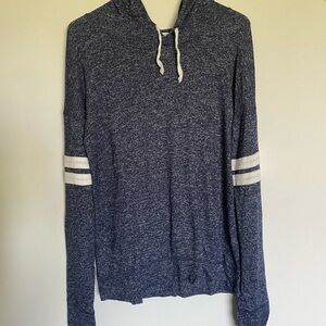 SO Cozy Blue Hoodie with White Accents